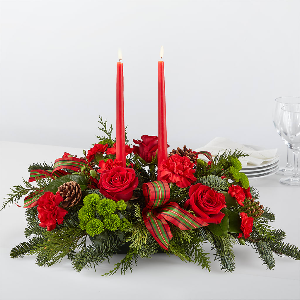 By the Candlelight Centerpiece – ROBIN'S CORNER FLOWER SHOP, Taunton MA