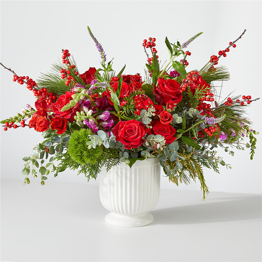 Big Red Bow Bouquet – ROBIN'S CORNER FLOWER SHOP, Taunton MA