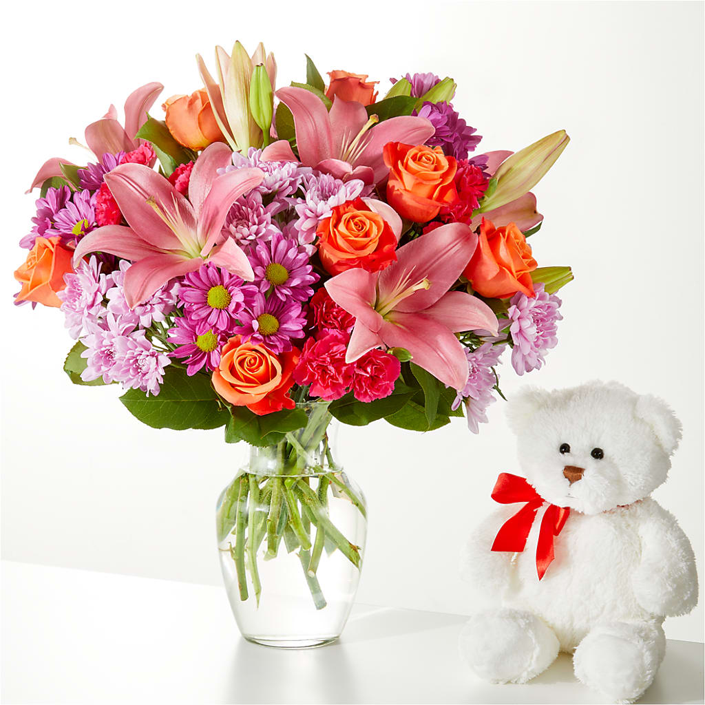 One and Only Bouquet and Bear Bundle – ROBIN'S CORNER FLOWER SHOP, Taunton MA