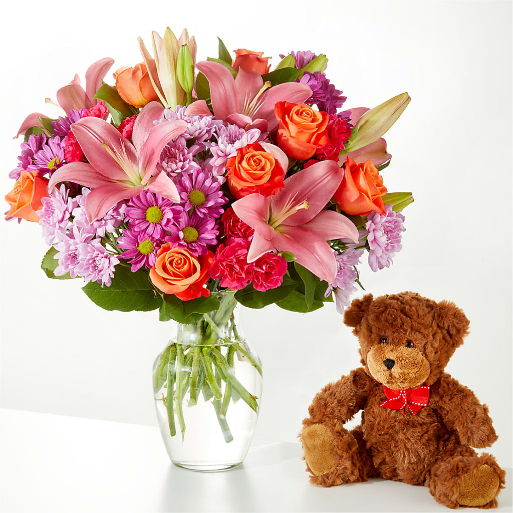 One and Only Bouquet and Bear Bundle – ROBIN'S CORNER FLOWER SHOP, Taunton MA