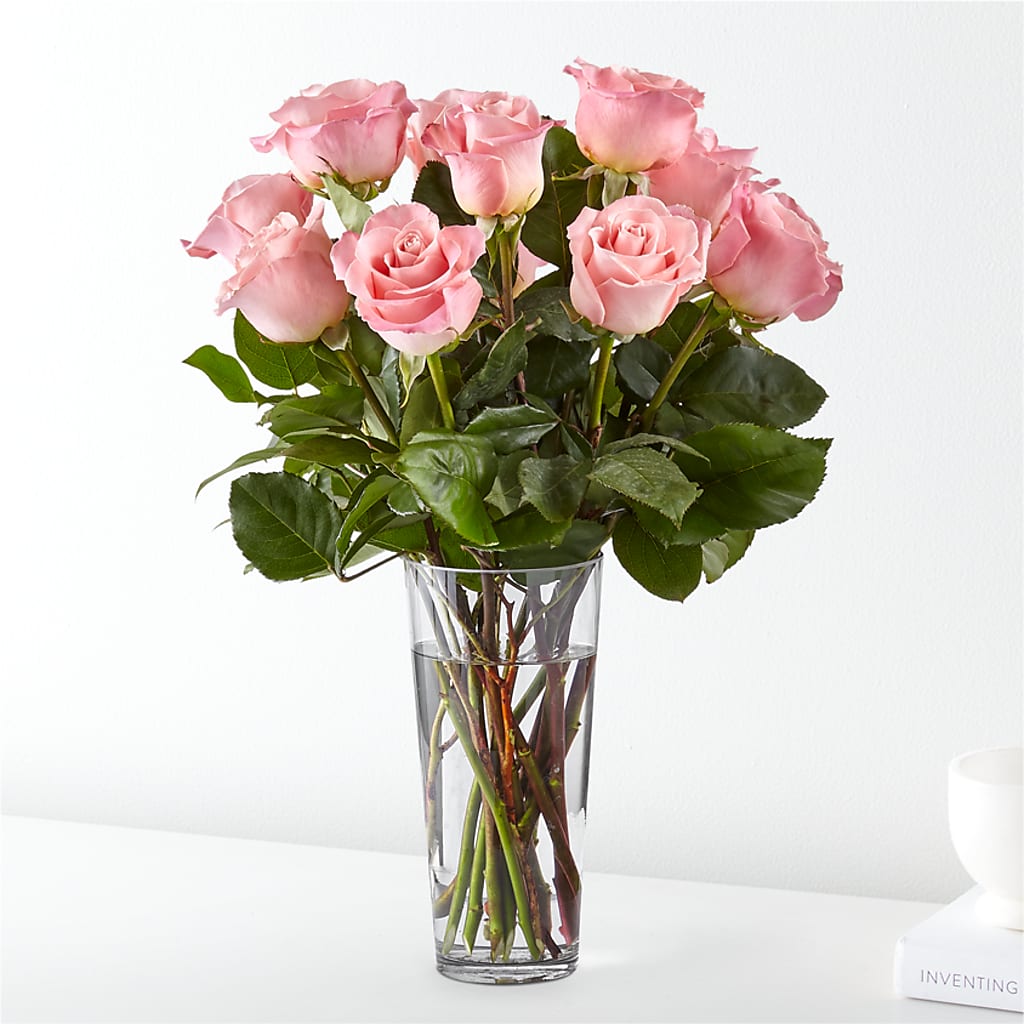 Long Stem Pink Rose Bouquet – ROBIN'S CORNER FLOWER SHOP, Taunton MA