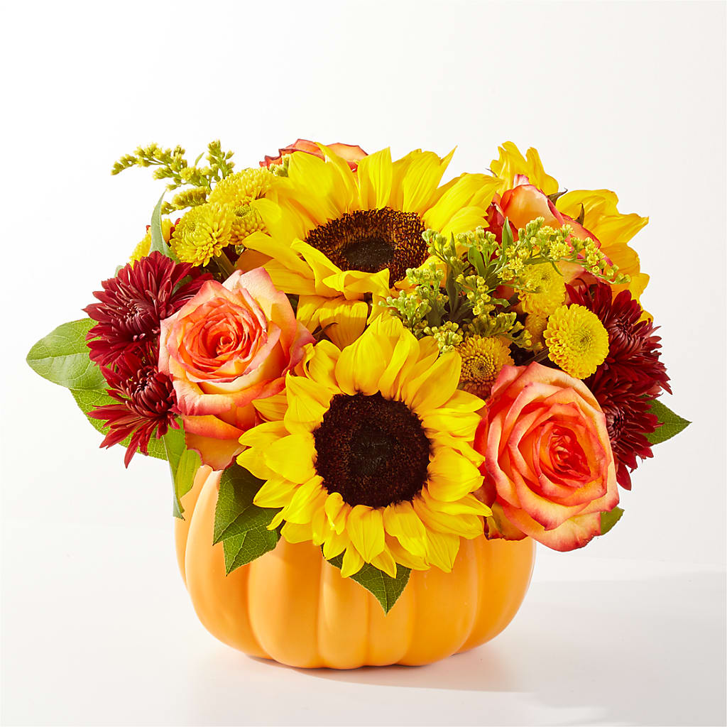 Golden Gourd Pumpkin Bouquet – ROBIN'S CORNER FLOWER SHOP, Taunton MA