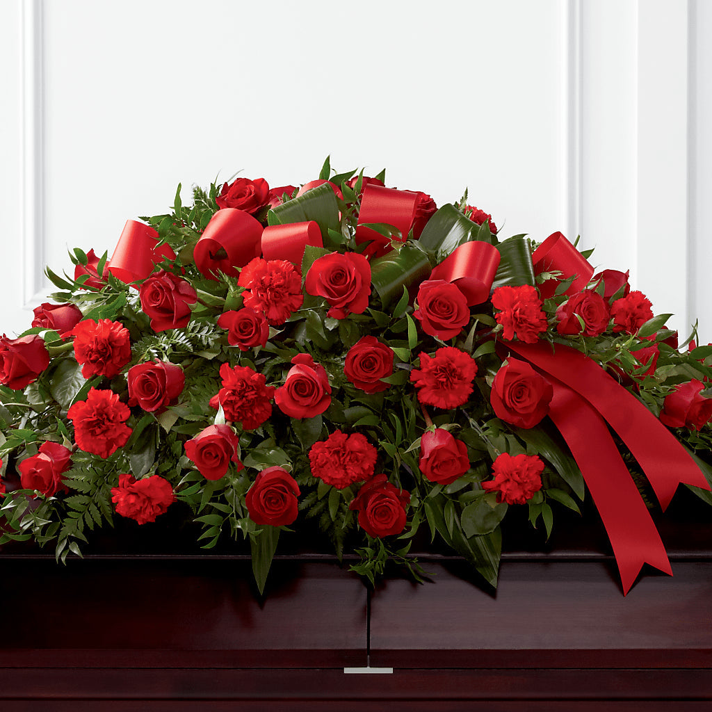 Tribute of Life Casket Spray – ROBIN'S CORNER FLOWER SHOP, Taunton MA
