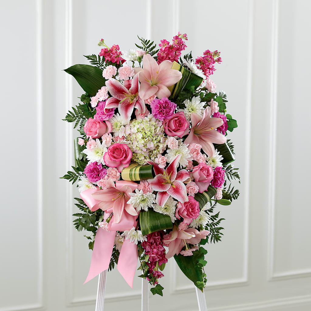 Comforting Standing Spray – ROBIN'S CORNER FLOWER SHOP, Taunton MA