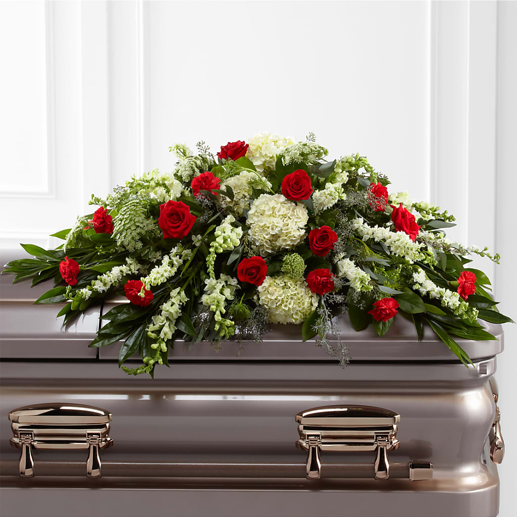 Sincerity Casket Spray – ROBIN'S CORNER FLOWER SHOP, Taunton MA