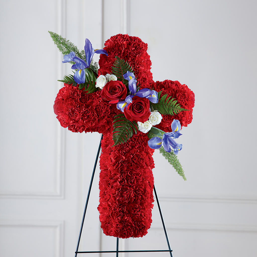 Faithful Hero Floral Cross – ROBIN'S CORNER FLOWER SHOP, Taunton MA