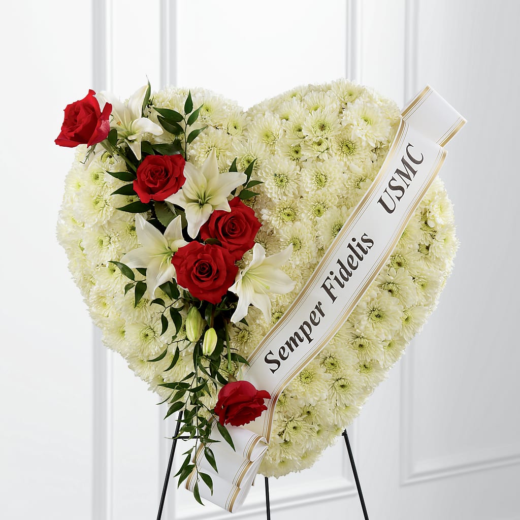 Heartfelt Hero Standing Heart – ROBIN'S CORNER FLOWER SHOP, Taunton MA