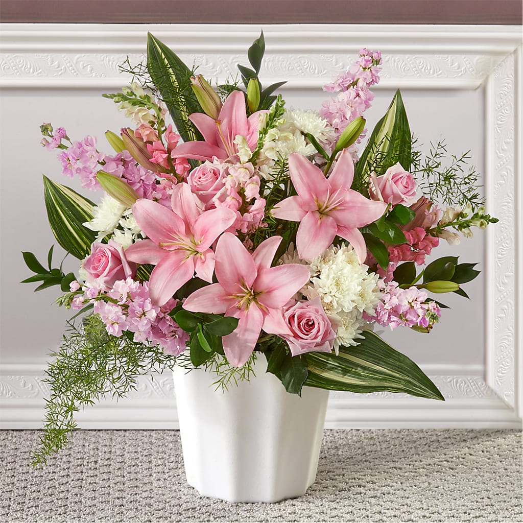 Simply Serene Floor Basket – ROBIN'S CORNER FLOWER SHOP, Taunton MA