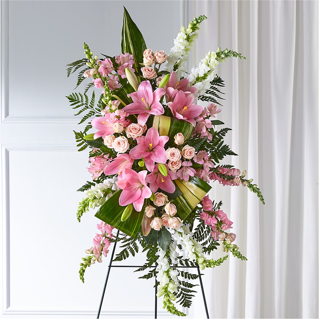 Elegant Embrace Standing Spray – ROBIN'S CORNER FLOWER SHOP, Taunton MA