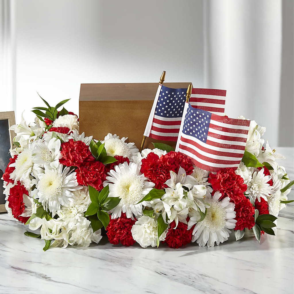 Spirit of Patriotism Cremation Adornment – ROBIN'S CORNER FLOWER SHOP, Taunton MA