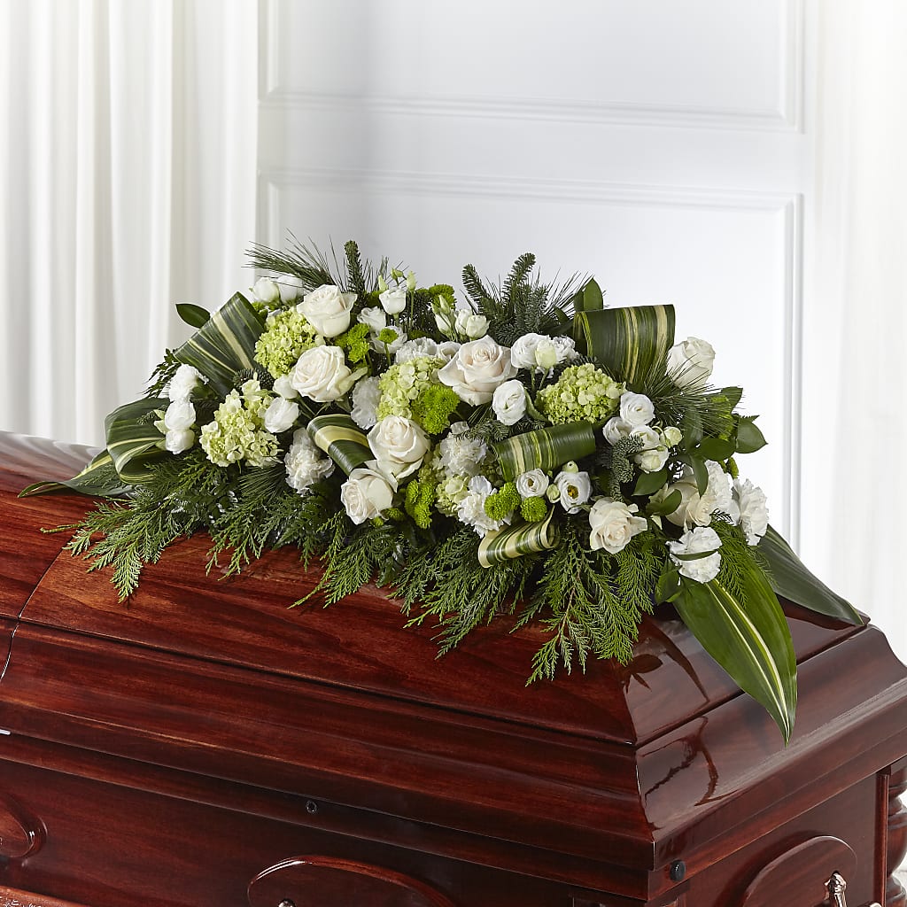 Hopeful Gesture Casket Spray – ROBIN'S CORNER FLOWER SHOP, Taunton MA
