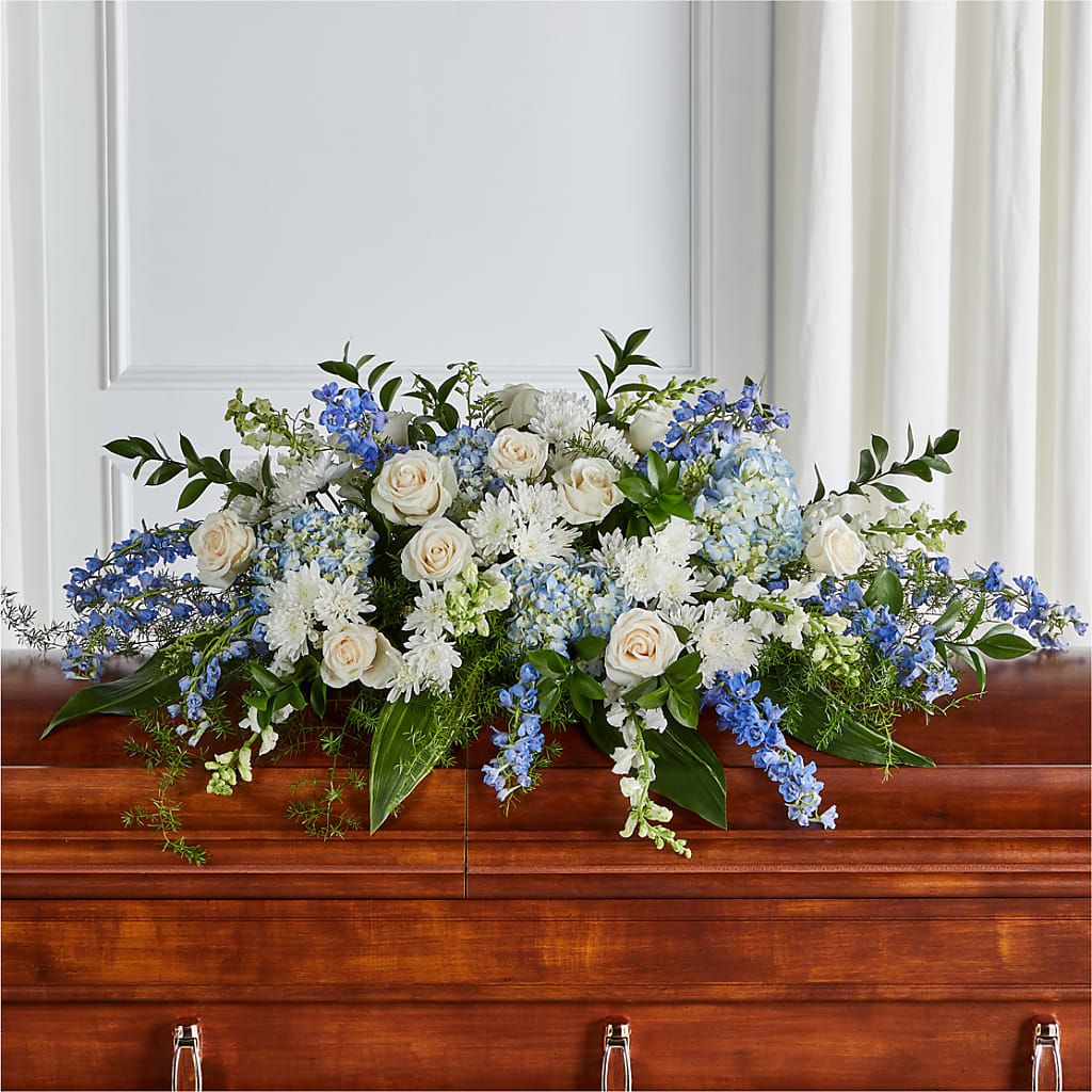 Timeless Essence Casket Spray – ROBIN'S CORNER FLOWER SHOP, Taunton MA