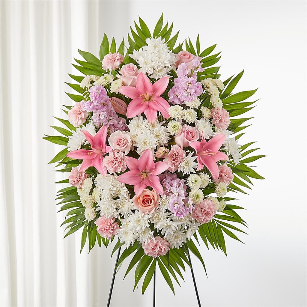 Offering Solace Standing Spray – ROBIN'S CORNER FLOWER SHOP, Taunton MA