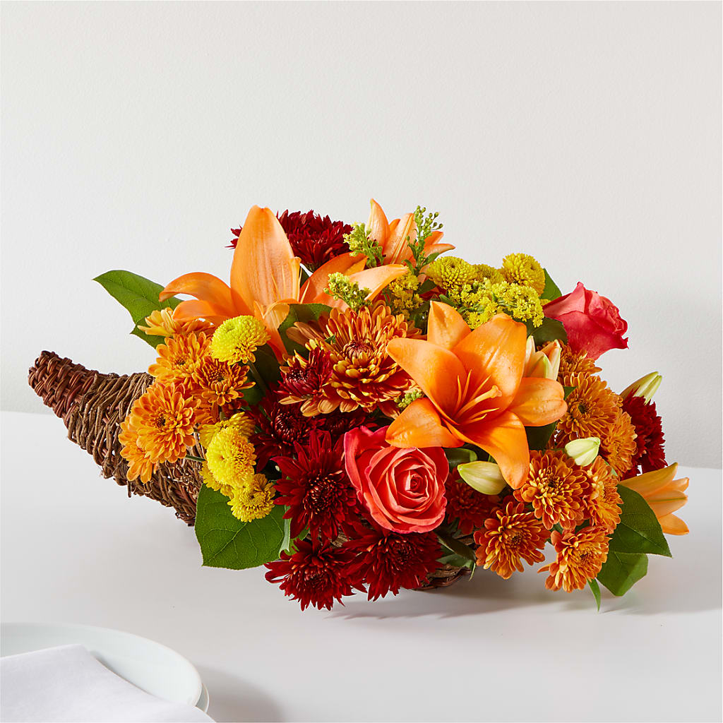 Bouquet of Blessings Cornucopia – ROBIN'S CORNER FLOWER SHOP, Taunton MA