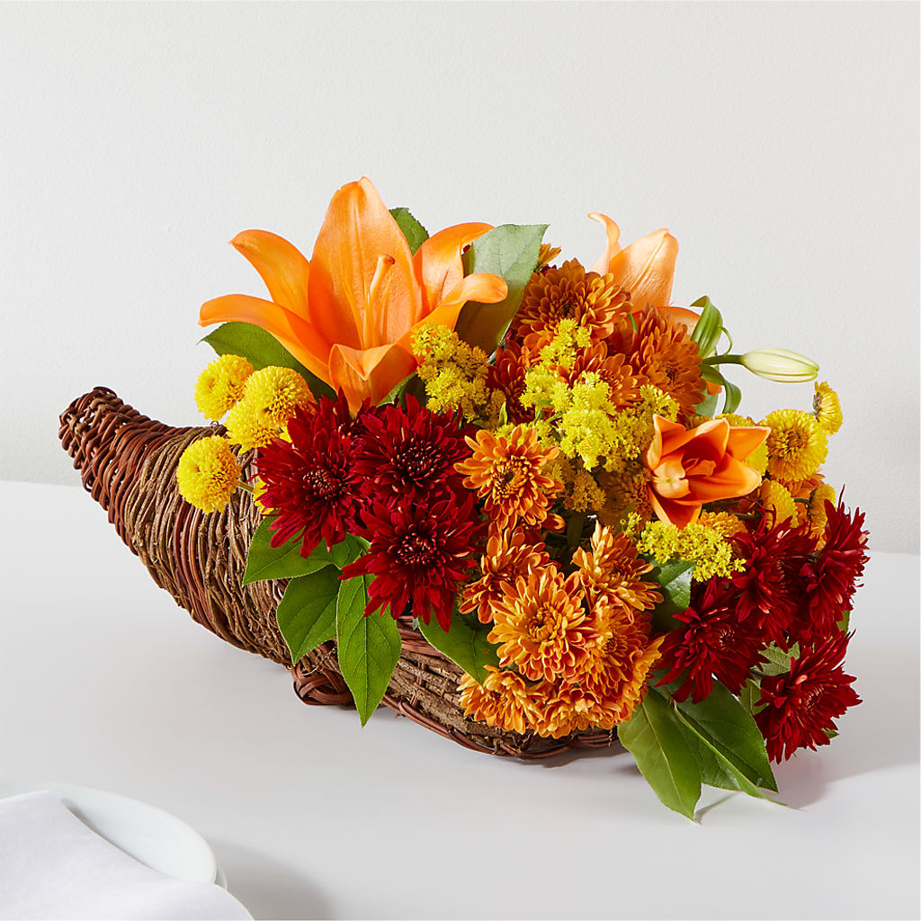 Bouquet of Blessings Cornucopia – ROBIN'S CORNER FLOWER SHOP, Taunton MA