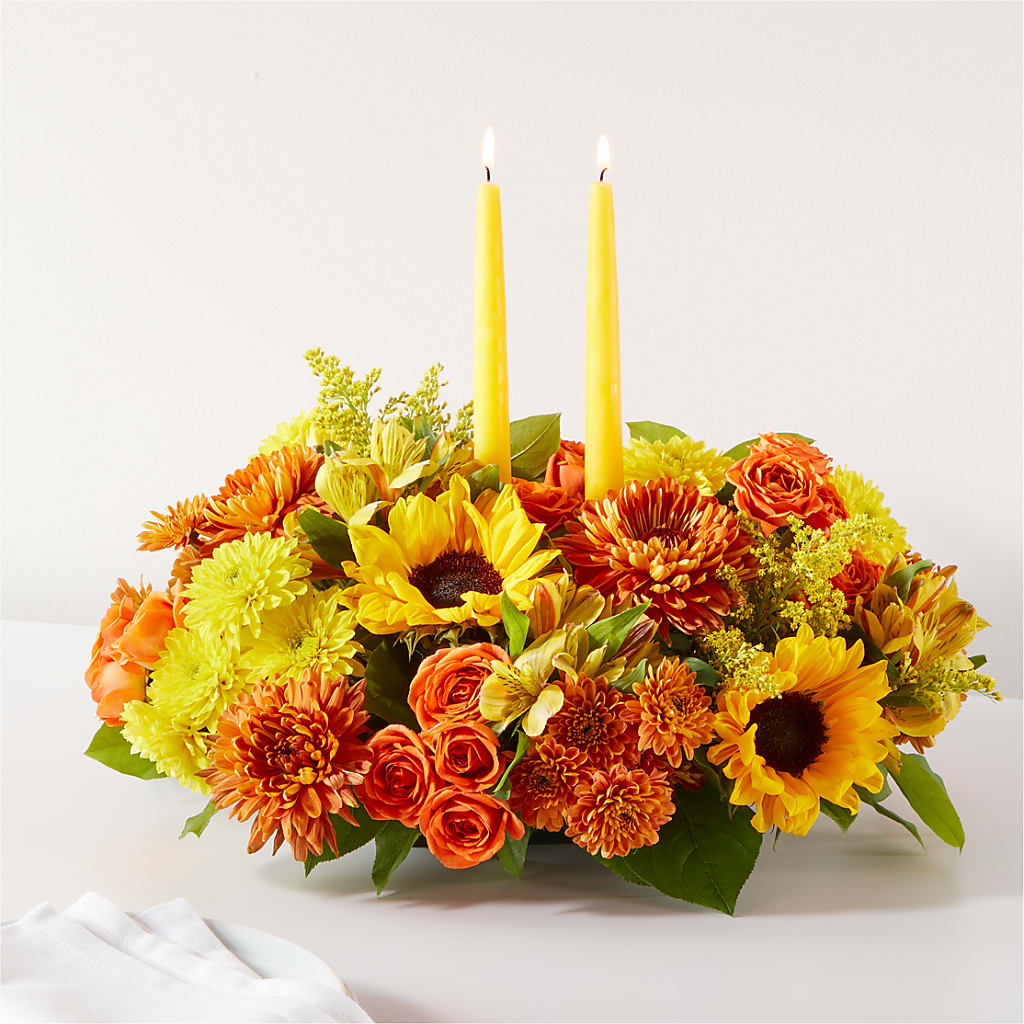 Autumn Harmony Centerpiece – ROBIN'S CORNER FLOWER SHOP, Taunton MA