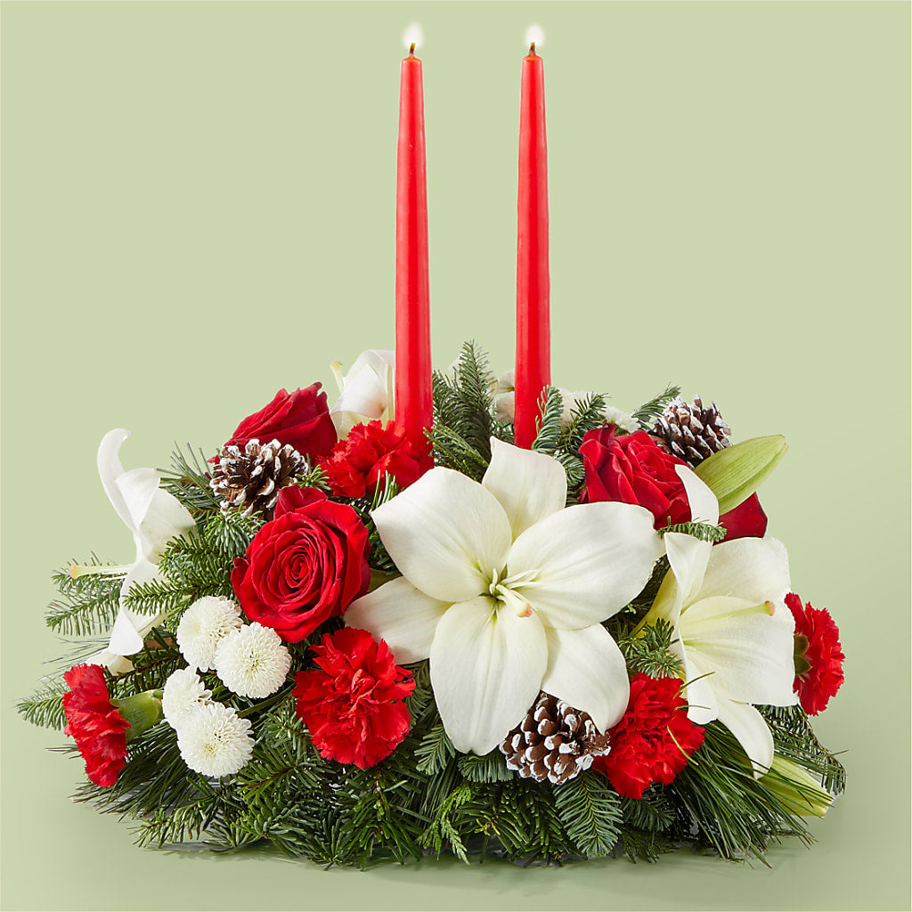 Seasonal Festivities Centerpiece – ROBIN'S CORNER FLOWER SHOP, Taunton MA