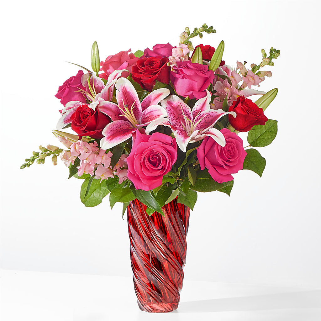 Always You Bouquet with Luxe Swirl Vase – ROBIN'S CORNER FLOWER SHOP, Taunton MA