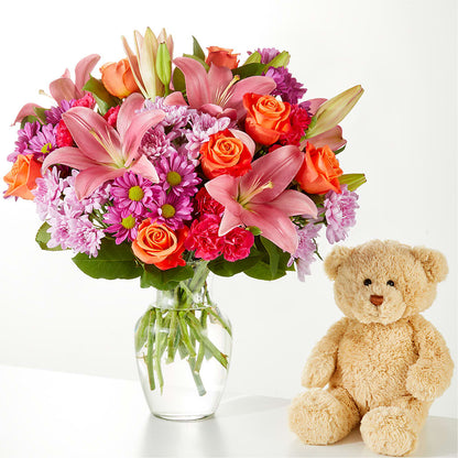 One and Only Bouquet and Bear Bundle – ROBIN'S CORNER FLOWER SHOP, Taunton MA