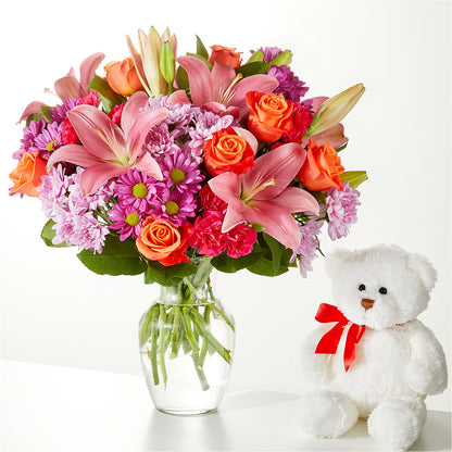 One and Only Bouquet and Bear Bundle – ROBIN'S CORNER FLOWER SHOP, Taunton MA