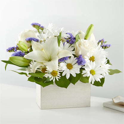 Beyond Blue Box Bouquet – ROBIN'S CORNER FLOWER SHOP, Taunton MA
