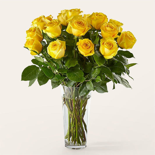 Long Stem Yellow Rose Bouquet – ROBIN'S CORNER FLOWER SHOP, Taunton MA