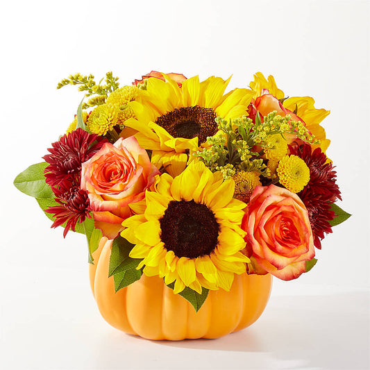 Golden Gourd Pumpkin Bouquet – ROBIN'S CORNER FLOWER SHOP, Taunton MA