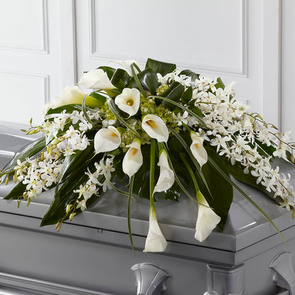 Angel Wings Casket Spray – ROBIN'S CORNER FLOWER SHOP, Taunton MA
