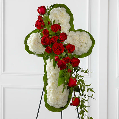 Floral Cross Easel – ROBIN'S CORNER FLOWER SHOP, Taunton MA