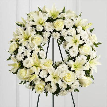 Treasured Tribute Wreath – ROBIN'S CORNER FLOWER SHOP, Taunton MA