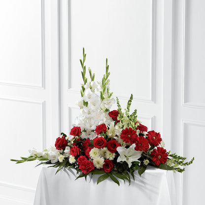 Crimson & White Arrangement – ROBIN'S CORNER FLOWER SHOP, Taunton MA