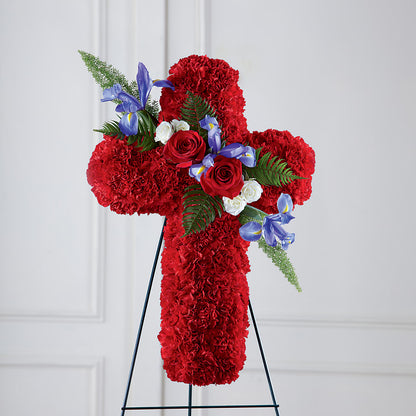 Faithful Hero Floral Cross – ROBIN'S CORNER FLOWER SHOP, Taunton MA