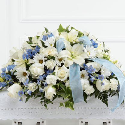 Tender Treasure Casket Spray – ROBIN'S CORNER FLOWER SHOP, Taunton MA