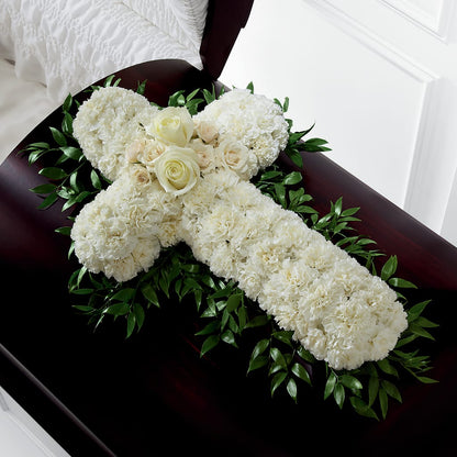Peaceful Memories Casket Spray (Standard) – ROBIN'S CORNER FLOWER SHOP, Taunton MA