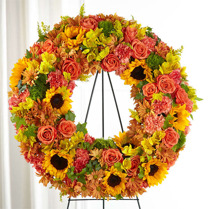 Autumnal Memories Wreath (Standard) – ROBIN'S CORNER FLOWER SHOP, Taunton MA