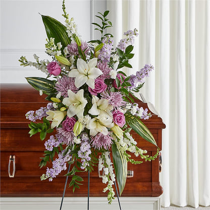 Grateful Hearts Standing Spray – ROBIN'S CORNER FLOWER SHOP, Taunton MA