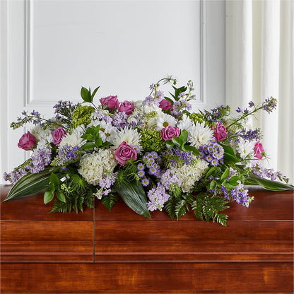 Meadows of Serenity Casket Spray – ROBIN'S CORNER FLOWER SHOP, Taunton MA