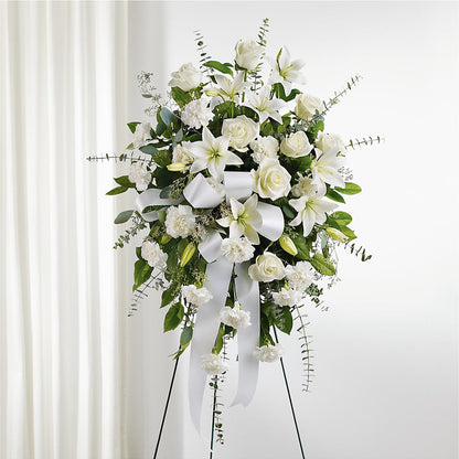 With Care Standing Spray – ROBIN'S CORNER FLOWER SHOP, Taunton MA