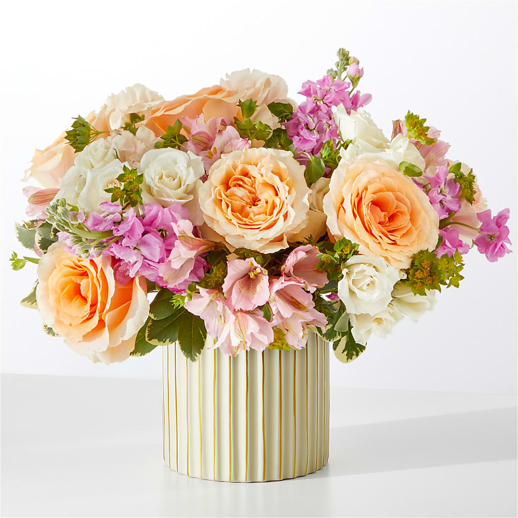 Paradise Bouquet with Ivory Vase – ROBIN'S CORNER FLOWER SHOP, Taunton MA