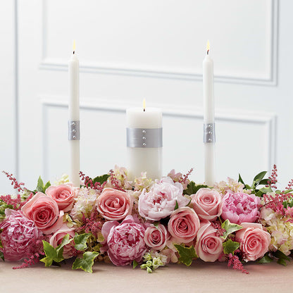 Worldwide Romance Unity Candle Arrangement – ROBIN'S CORNER FLOWER SHOP, Taunton MA