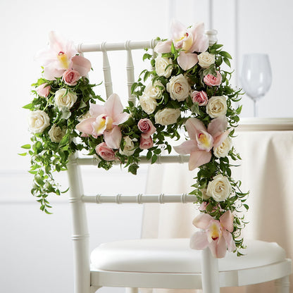 Orchid Rose Chair Décor – ROBIN'S CORNER FLOWER SHOP, Taunton MA